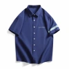 Men's summer casual Korean-style slim-fit top, trendy and versatile men's stylish half-sleeved shirt, 5-inch short-sleeved Specification image